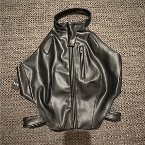 Khy Faux Leather Open Back Top- Size L